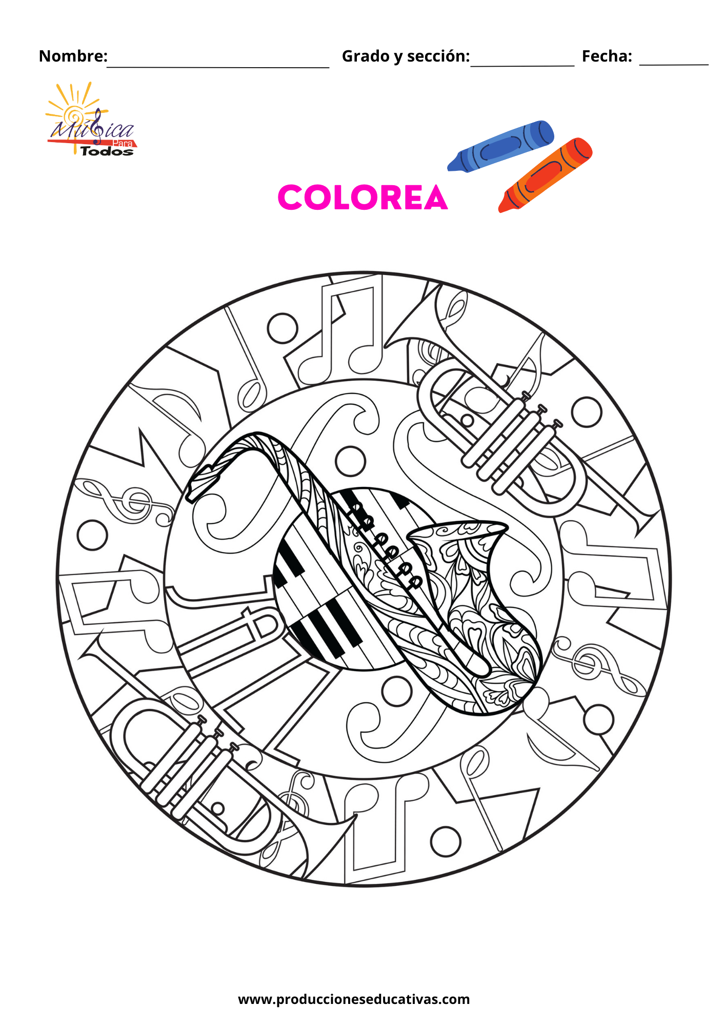 Colorea Producciones Educativas Colorea producciones educativas